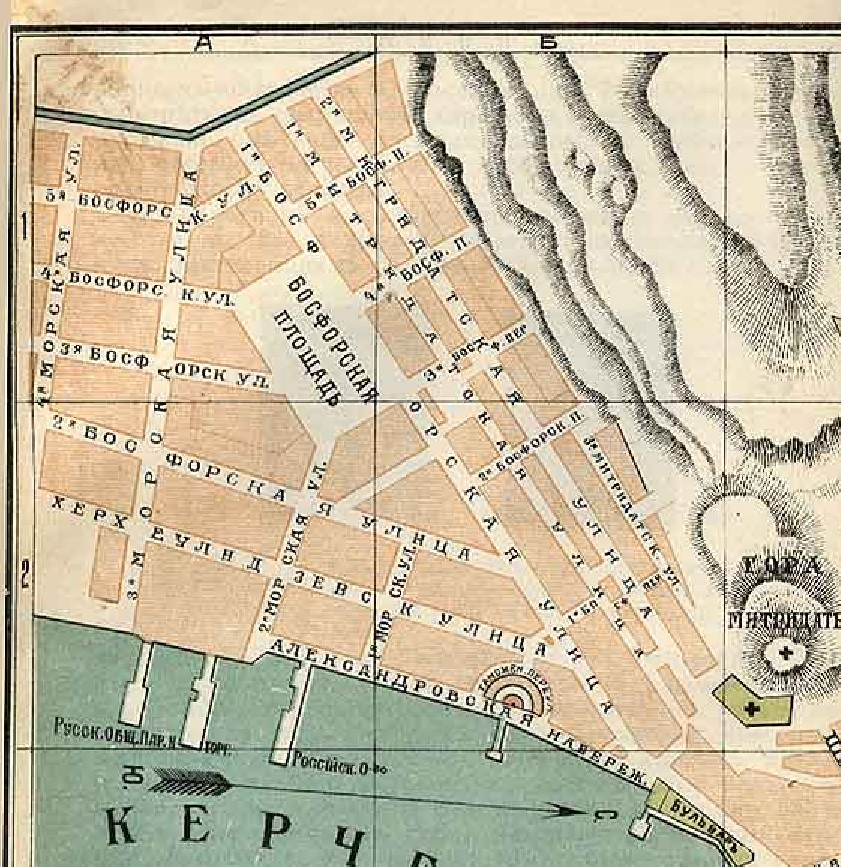 old map kerch bosporus 1
